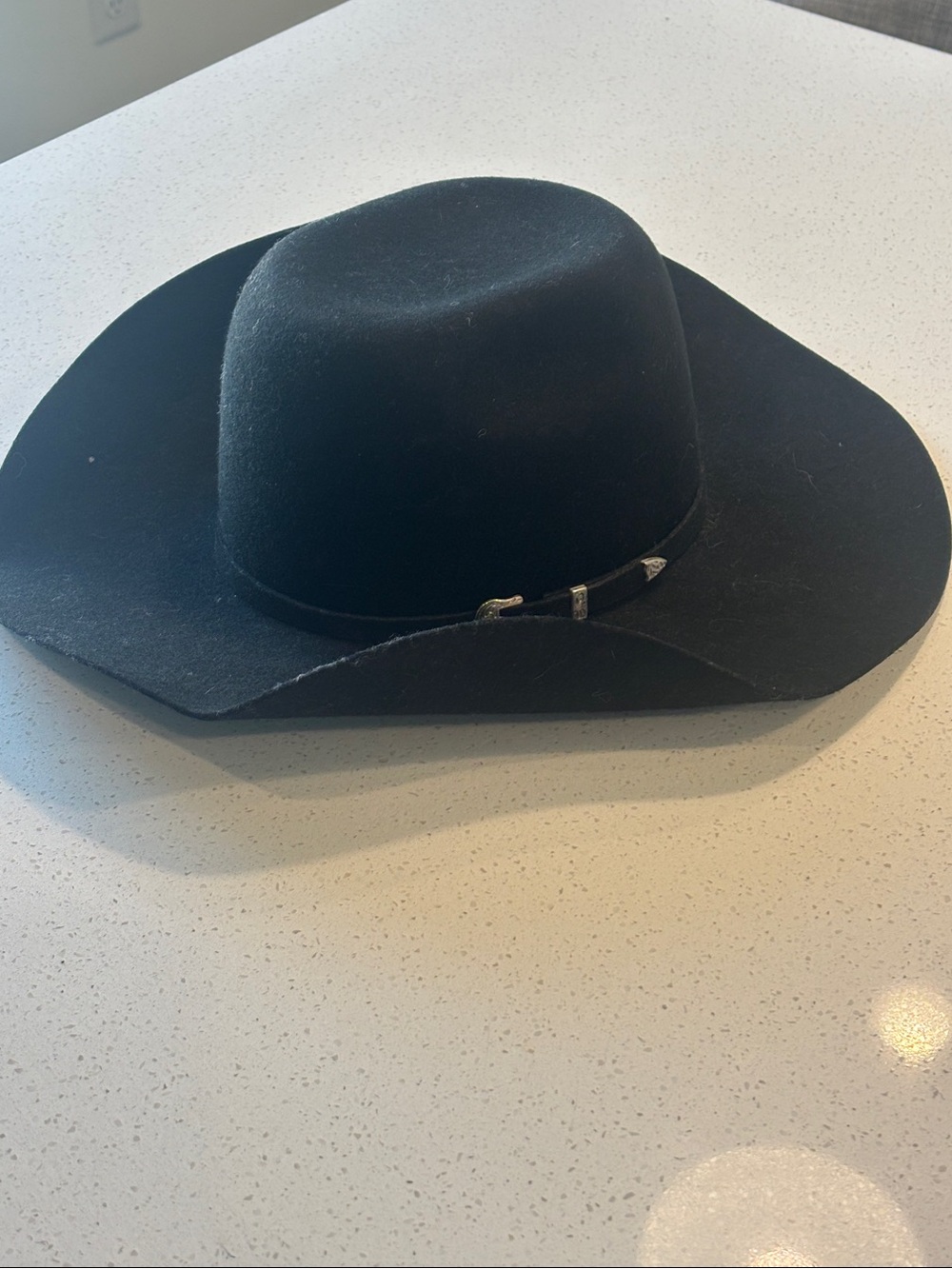 Ariat Men's Black 100% Wool Cowboy Hat - Size 7 1/4 (Style DWP990722)
